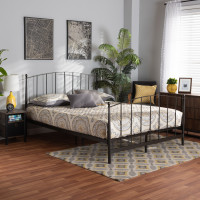 Baxton Studio TS-Lana-Black-Full Baxton Studio Lana Modern and Contemporary Black Finished Metal Full Size Platform Bed